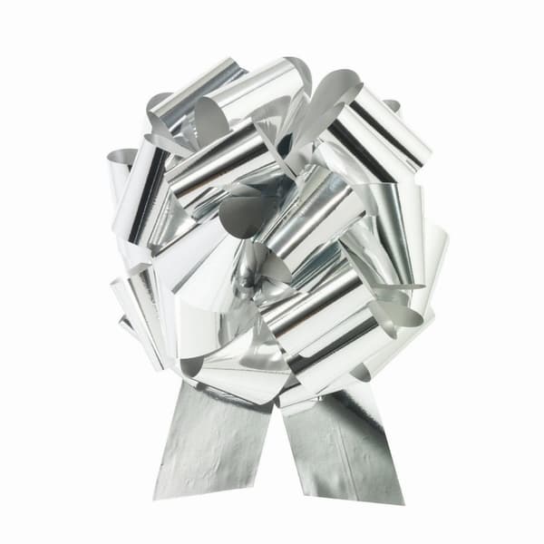 Forum Novelties Metallic Pull Bow Metallic Silver One Size