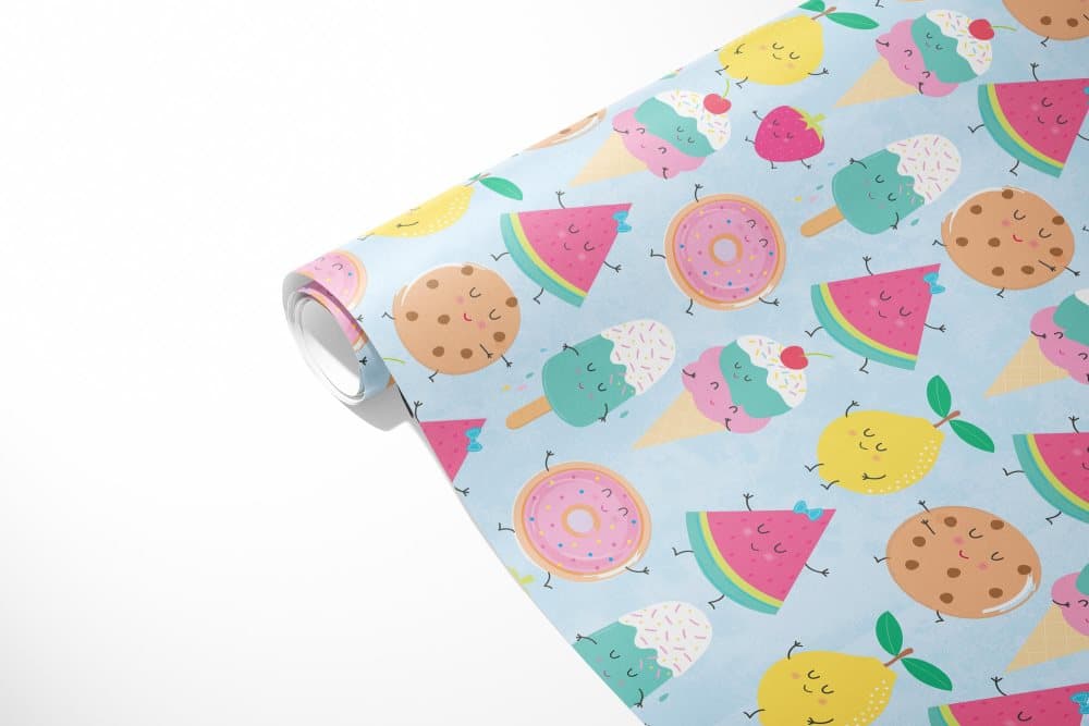Presentpapper 70cmx10m Popsicle 25st