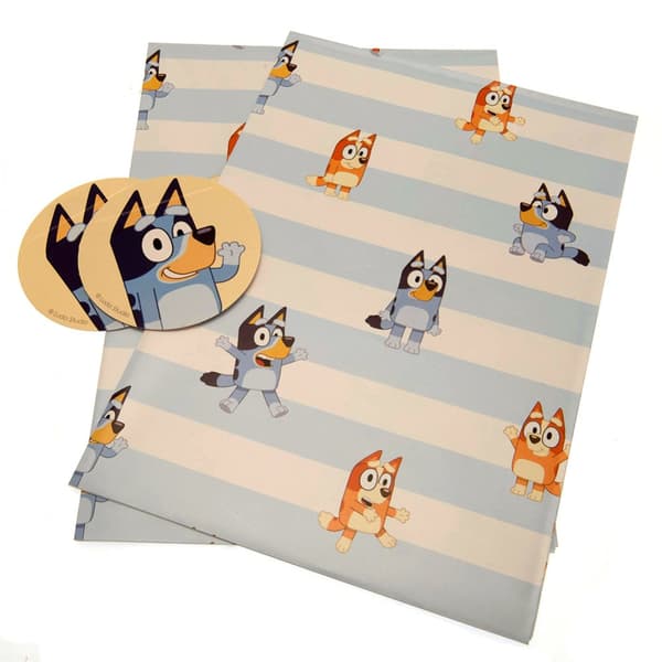 Bluey Presentpapper (förpackning med 2) Blue/White/Yellow One Size
