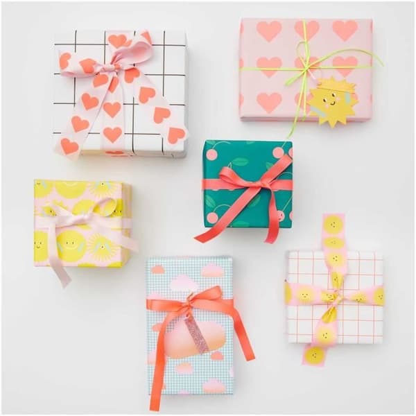 3 presentpapper med sommarmotiv 2 m