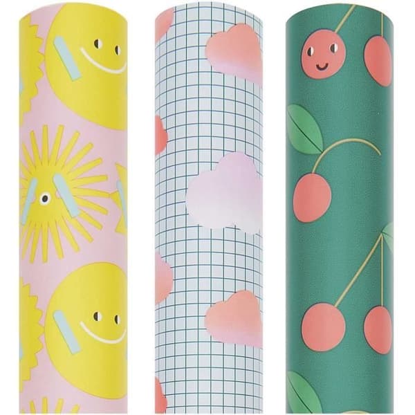 3 presentpapper med sommarmotiv 2 m