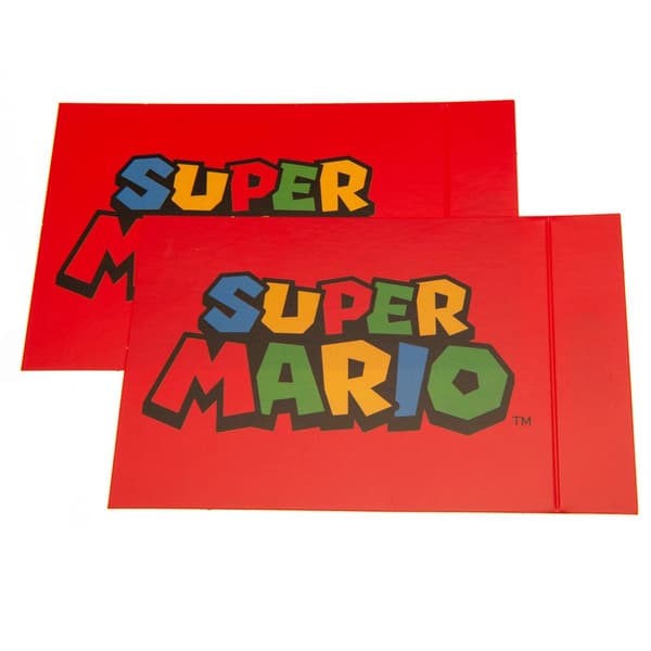 Super Mario Presentpapper med tecken (4-pack)