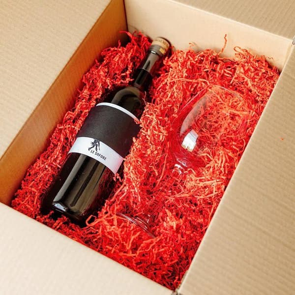 Frisure Strimlat papper - Creative Deco - 1 kg - Röd - Kraftpapper - Presentförpackning
