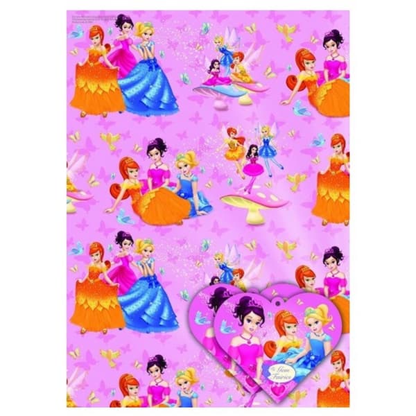 Gem Fairies Presentpappersark (2 st.) Pink/Multicoloured One Size
