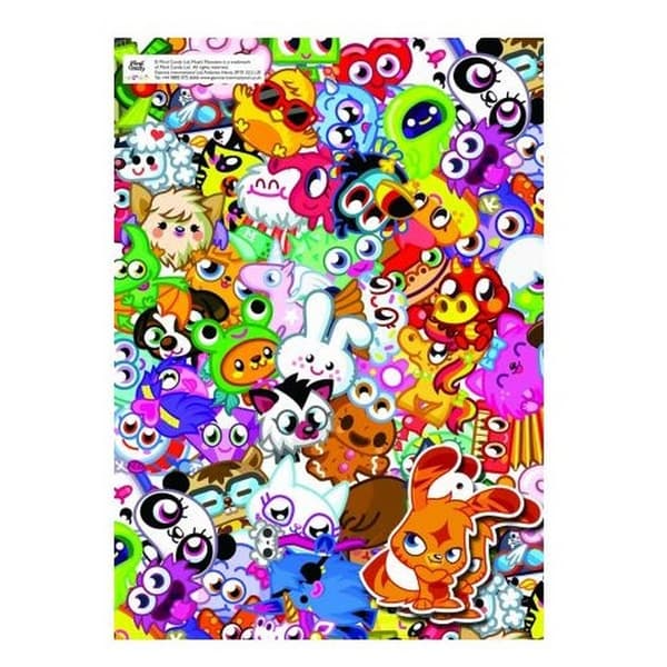 Moshi Monsters Presentpapper med karaktärer (4-pack) Multicoloured One Size