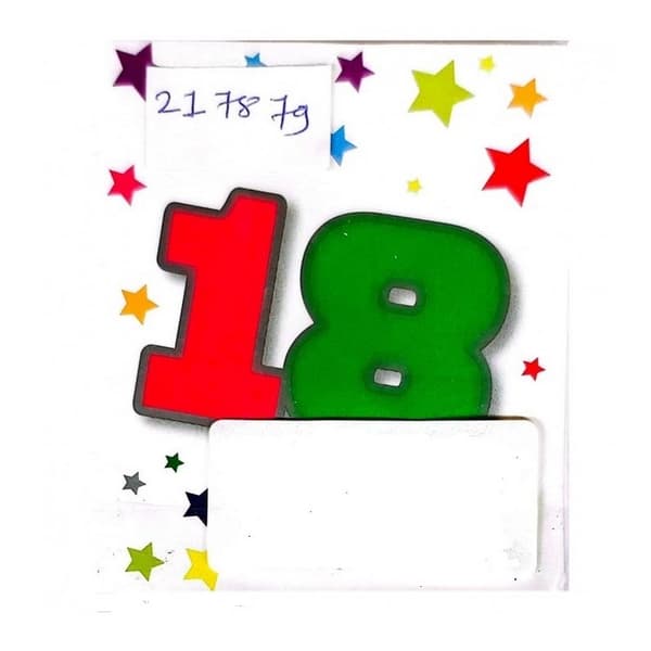 Simon Elvin 18th Gift Tags (Pack of 12) White/Multicoloured One Size