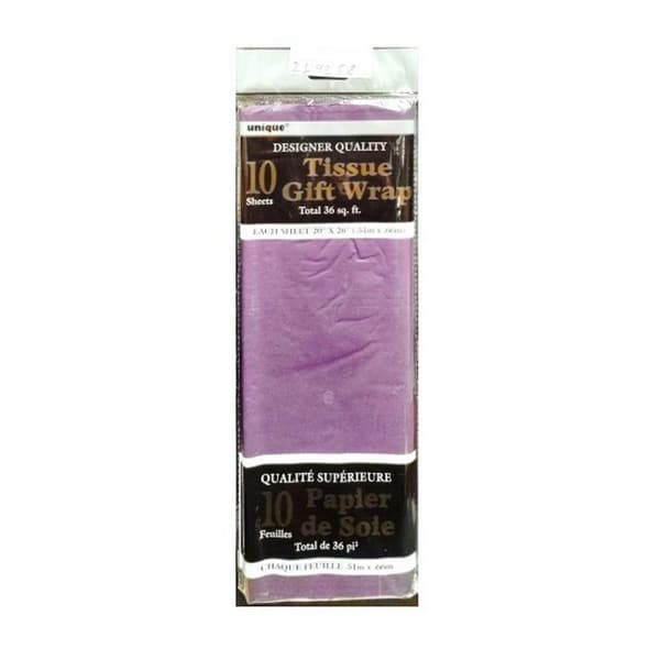 Unique Party Tissue Paper Gift Wrap Sheets (Pack of 10) Purple One Size