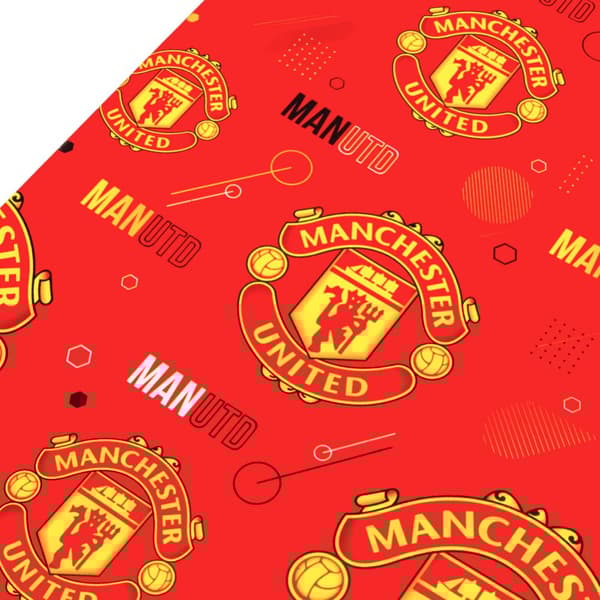 Manchester United FC Presentpapper med text (2-pack)