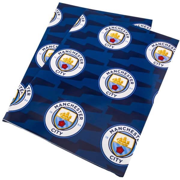 Manchester City FC Crest Gift Wrap Sheets (Pack of 2)