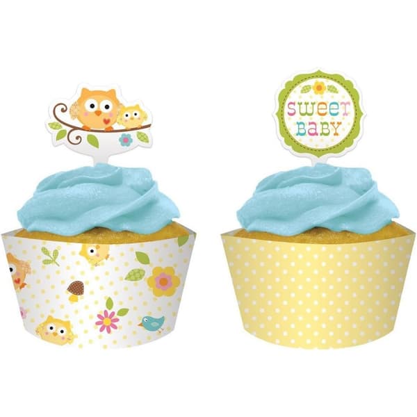 Happi Tree Cupcakeförpackningar för baby shower med karaktär (Förpackning med 12) Multicoloured One Size