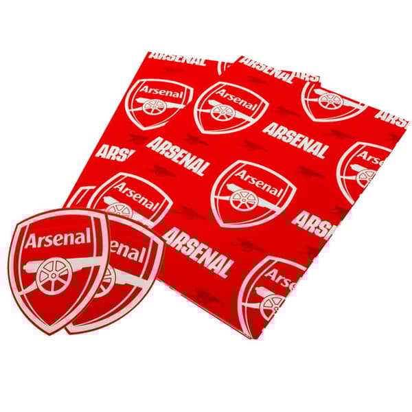 Arsenal FC Text Gift Wrap Red/White One Size