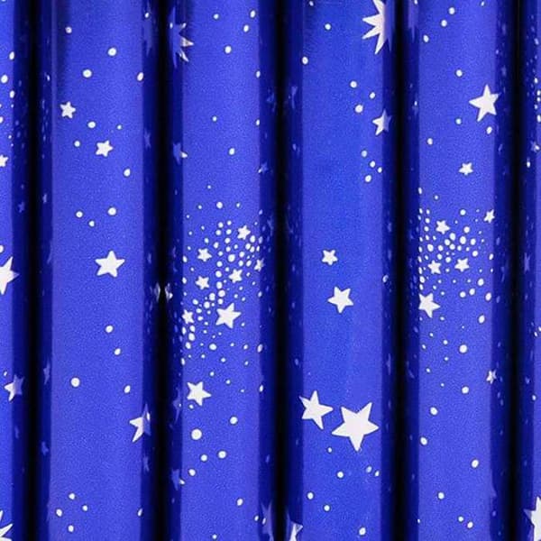 CLAIREFONTAINE Star Presentpappersrulle - 1,5 x 0,7 m - 60 gsm - Förpackad - Blå