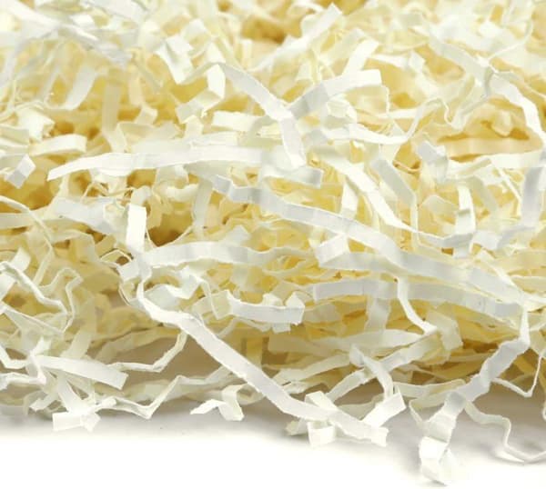 Strimlat papper - Creative Deco - 200g - Kräm - Presentförpackning - Kartongfyllning