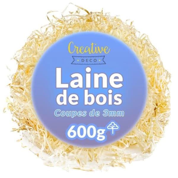 Naturlig träull - Creative Deco - 600g - Presentpappersfyllning