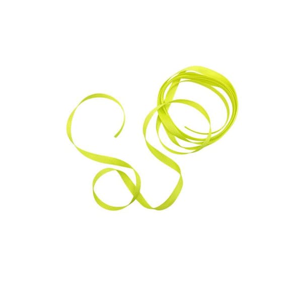 Mini ribban av grov väv Fluorescerande gul 0,5 cm