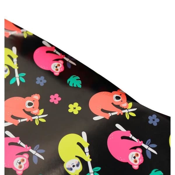 Jungle neon presentpapper 2 x 0,70 m - MegaCrea DIY Fluo-fosforescerande