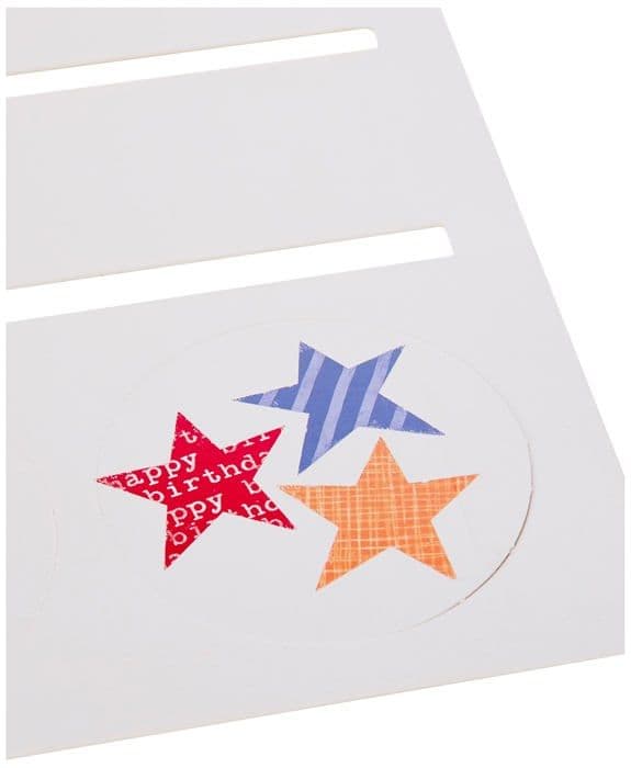 Abacus Presentpapper - 03465A - "Star Repeat" Presentpapper med 2 bundna ark/etiketter