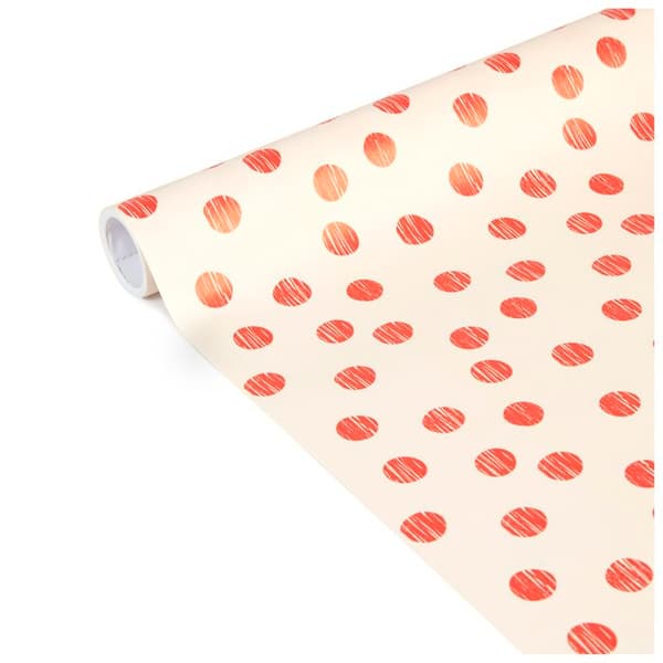Presentpapper - Clairefontaine - Tiny Rolls - Polka dots - 5m x 35cm - Elfenben
