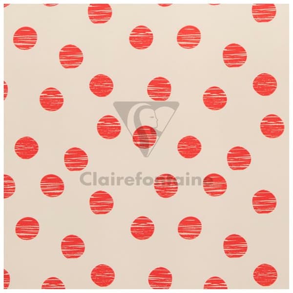 Presentpapper - Clairefontaine - Tiny Rolls - Polka dots - 5m x 35cm - Elfenben