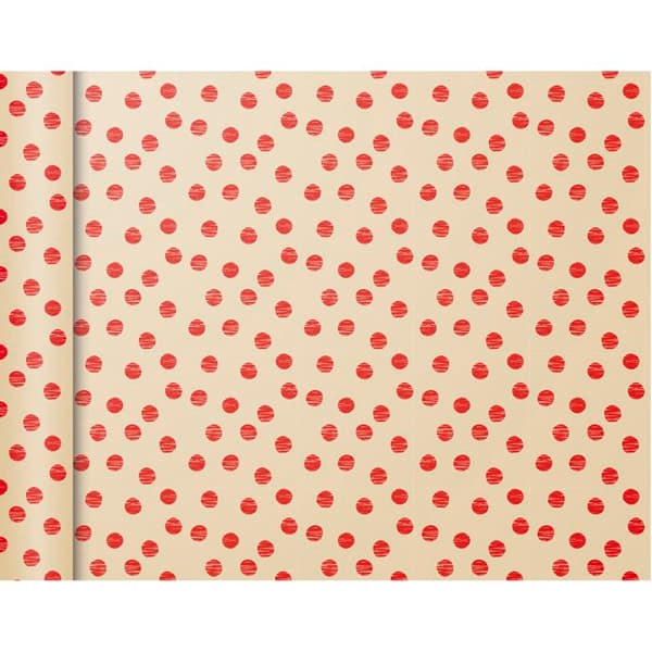Presentpapper - Clairefontaine - Tiny Rolls - Polka dots - 5m x 35cm - Elfenben