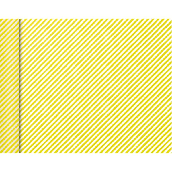 Presentpapper - Clairefontaine - Små rullar - Gula ränder - 5m x 35cm - Hög kvalitet