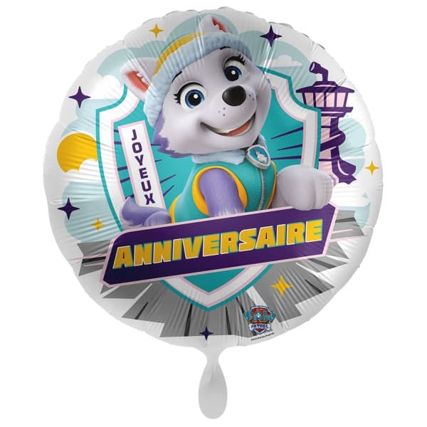 Paw Patrol Snö Cool Gratulerar på födelsedagen folieballong 43 cm