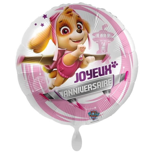 Paw Patrol Fästa Joyeux Anniversaire Folieballong 43 cm
