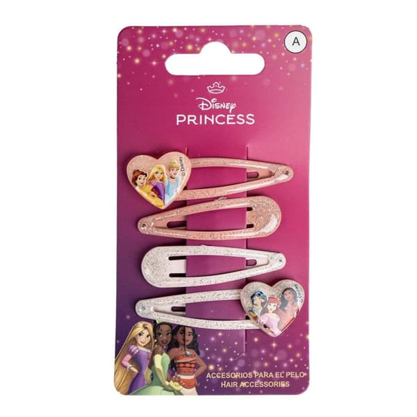 Disney Princess Hjärta Hårklipp Set 4 Delar - Fina Tillbehör för Prinsessälskare