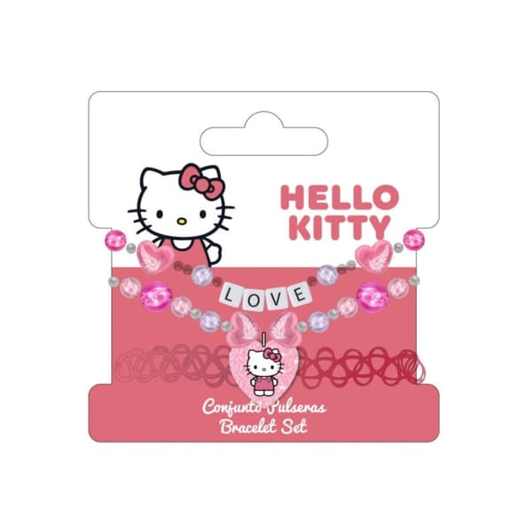 Hello Kitty Armbandsset med Kärlek – 3 Delar