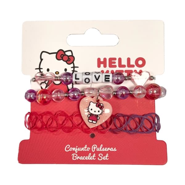 Hello Kitty Armbandsset med Kärlek – 3 Delar