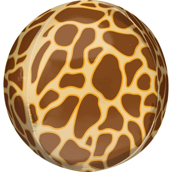 Giraffmönster Ballong i Folie - Sferisk 40 cm