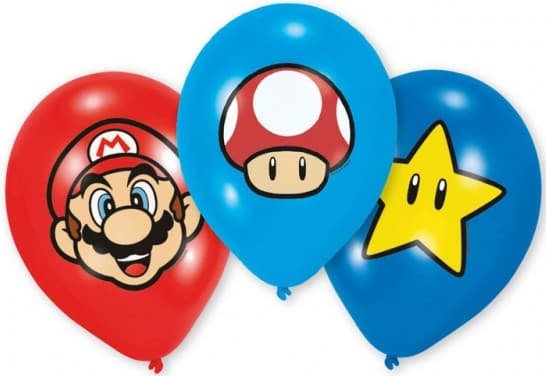 Super Mario Svampballong, 6 st 28 cm (11 tum)