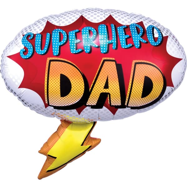 Pappa Superhjälte Ballong i folie 68 cm