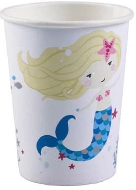 Mermaid Shellebrate pappersmuggar 8 st 250 ml