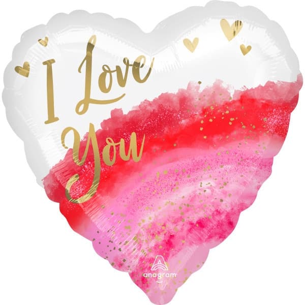Snygg "I Love You" foilballong 43 cm – Perfekt för romantiska tillfällen!