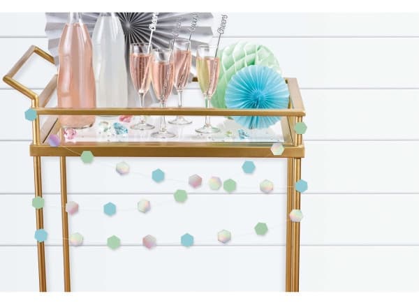 Färgglad Glittrande Mini Girlang 213 cm - Set med 6