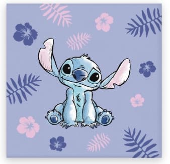 Disney Lilo & Stitch Lila Handduk - Ansiktshandduk, 30x30 cm