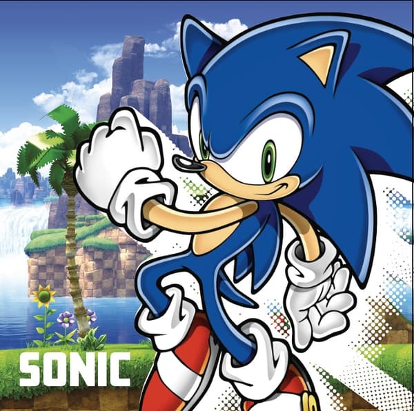 Sonic the Hedgehog Handduk för händer och ansikte, 30x30 cm - Perfekt för Sonic-fans!