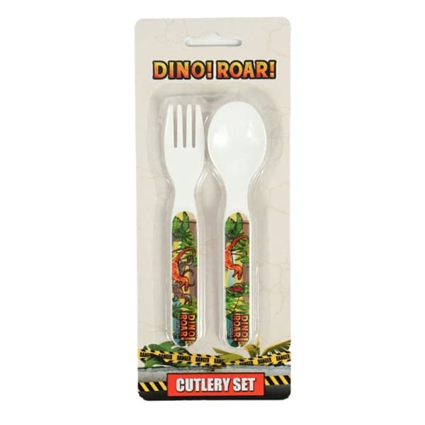 Dinosaur Roar plastbestickset - 2 delar