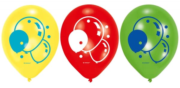 Flerfärgade Ballonger, 6 stycken 9 tum (22,8 cm) - Perfekta för ditt kalas!