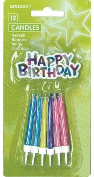 Happy Birthday - Tårtljusset 12 st