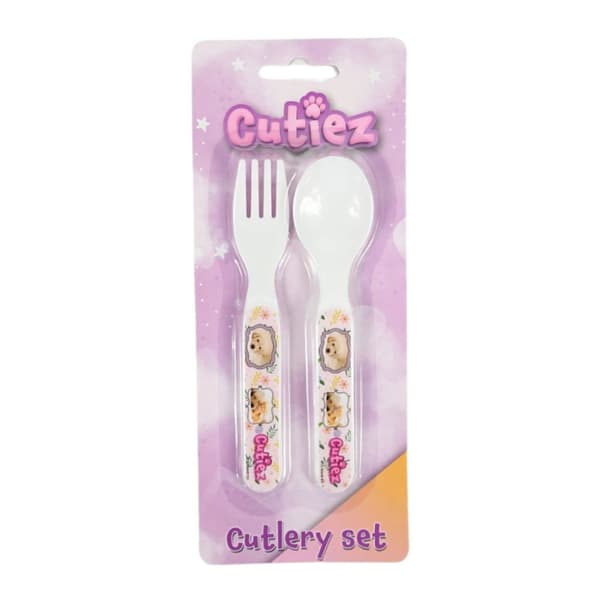 Animals Cutiez plastbestickset - 2 delar