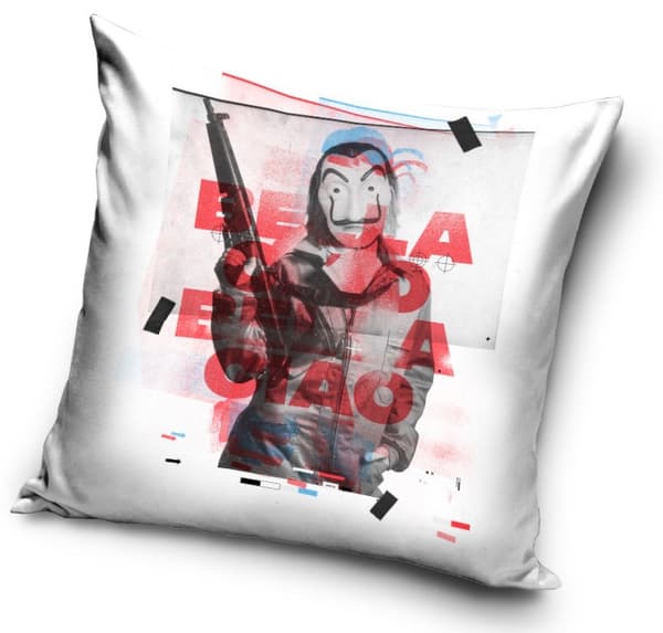 Money Heist örngott 40x40 cm - Perfekt för fans av La Casa de Papel!