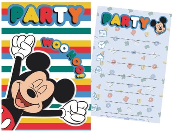 Disney Musse Pigg Partykort – Inbjudningar till en magisk fest!
