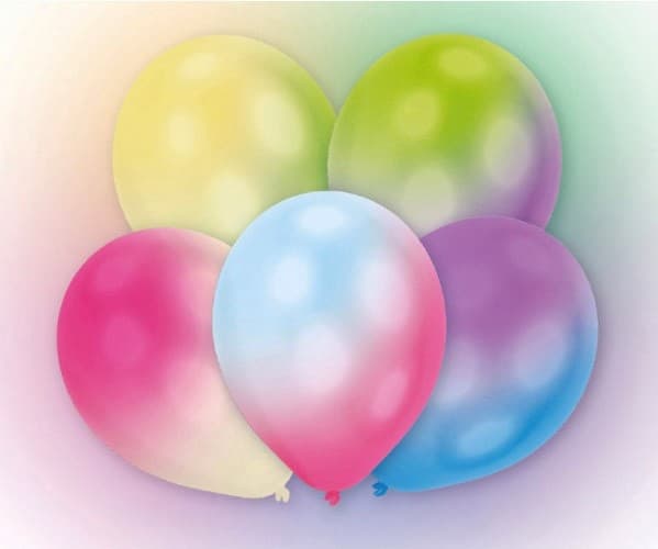 Multifärgad och Lysande LED Ballong, 5 stycken, 11 tum (27,5 cm)