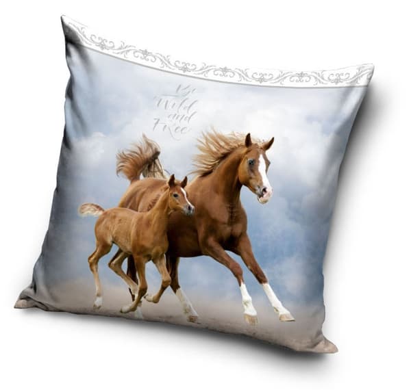 Hästar på kuddfodral 40x40 cm - Elegant inredning för hästälskare
