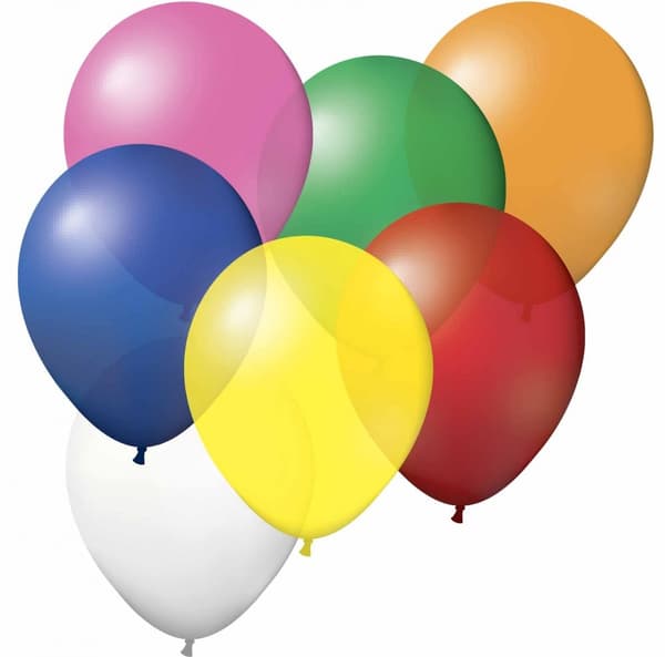 Färgglada Ballonger - 30 stycken, 7 tum (17,6 cm)