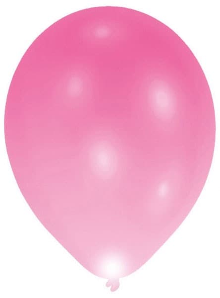 Rosa Lysande LED-ballonger, 5 st, 11 tum (27,5 cm)