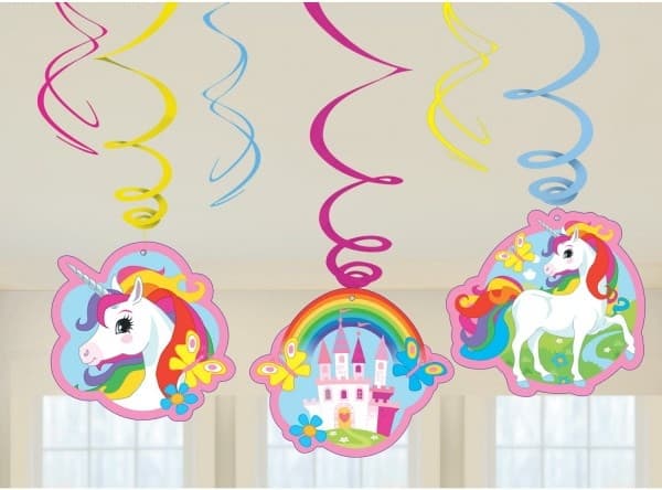 Unicorn Rosa Dekorativa Band - 6-delars Set