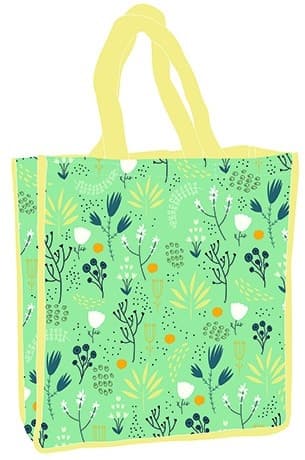 Blomgrön shoppingväska 34 cm - Styla din vardag med stil!